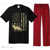 Best German Shepherd Dog Dad Camouflage American Flag Pajama Set thumb 0