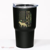 Best German Shepherd Dog Dad Camouflage American Flag Tumbler thumb 0