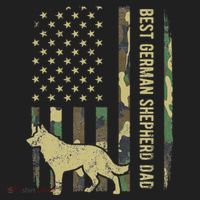 Best German Shepherd Dog Dad Camouflage American Flag Tumbler thumb 3