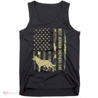 Best German Shepherd Dog Dad Camouflage American Flag Tank Top thumb 0