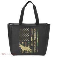 Best German Shepherd Dog Dad Camouflage American Flag Tote Bag thumb 0