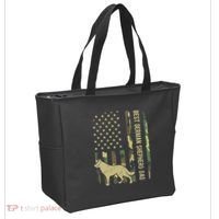 Best German Shepherd Dog Dad Camouflage American Flag Tote Bag thumb 2