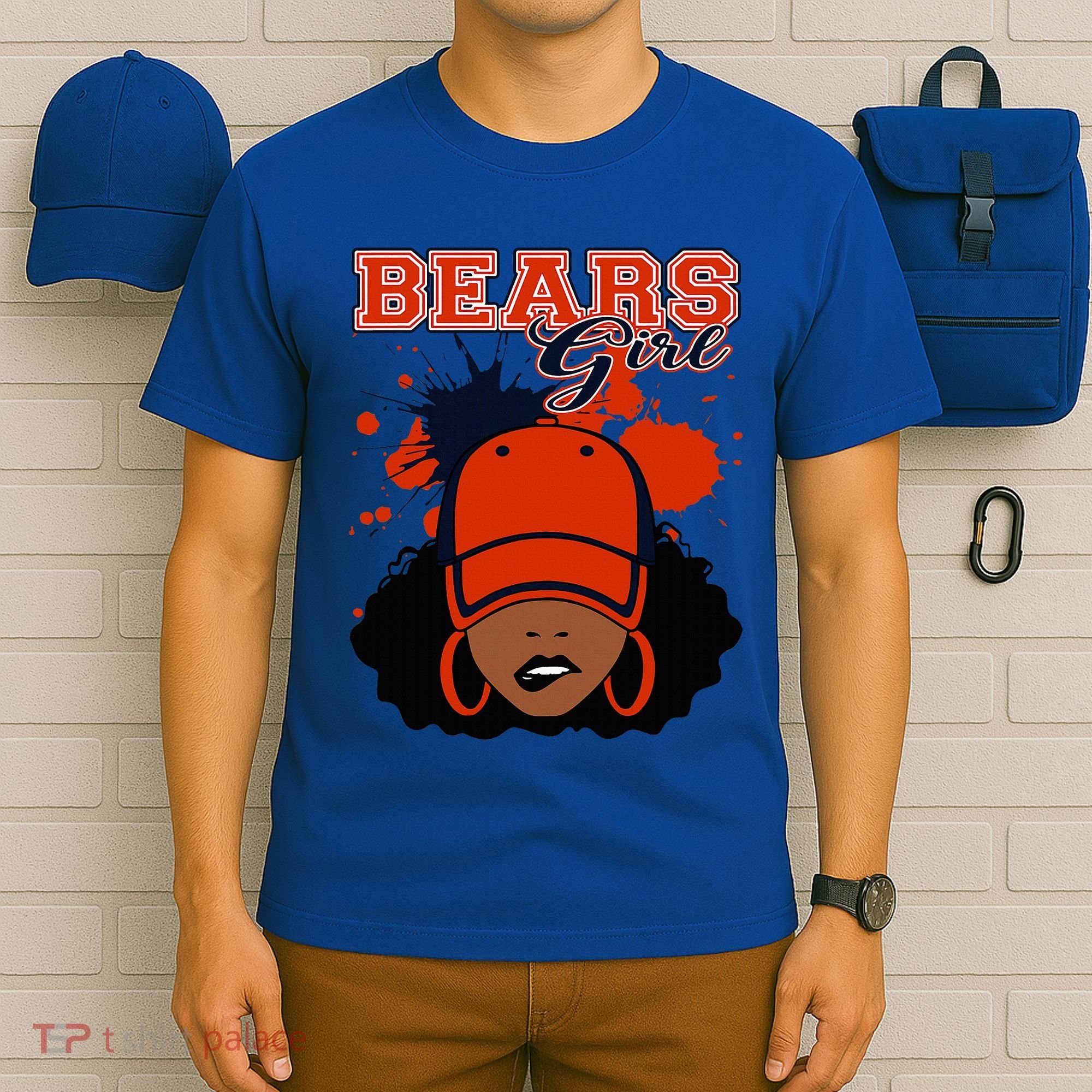 Bears Girl Sports Fan Team Spirit T-Shirt