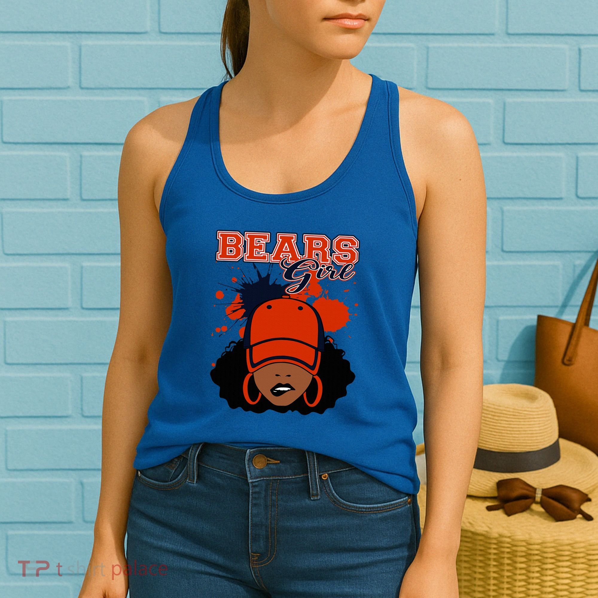 Bears Girl Sports Fan Team Spirit Women's Tank Top