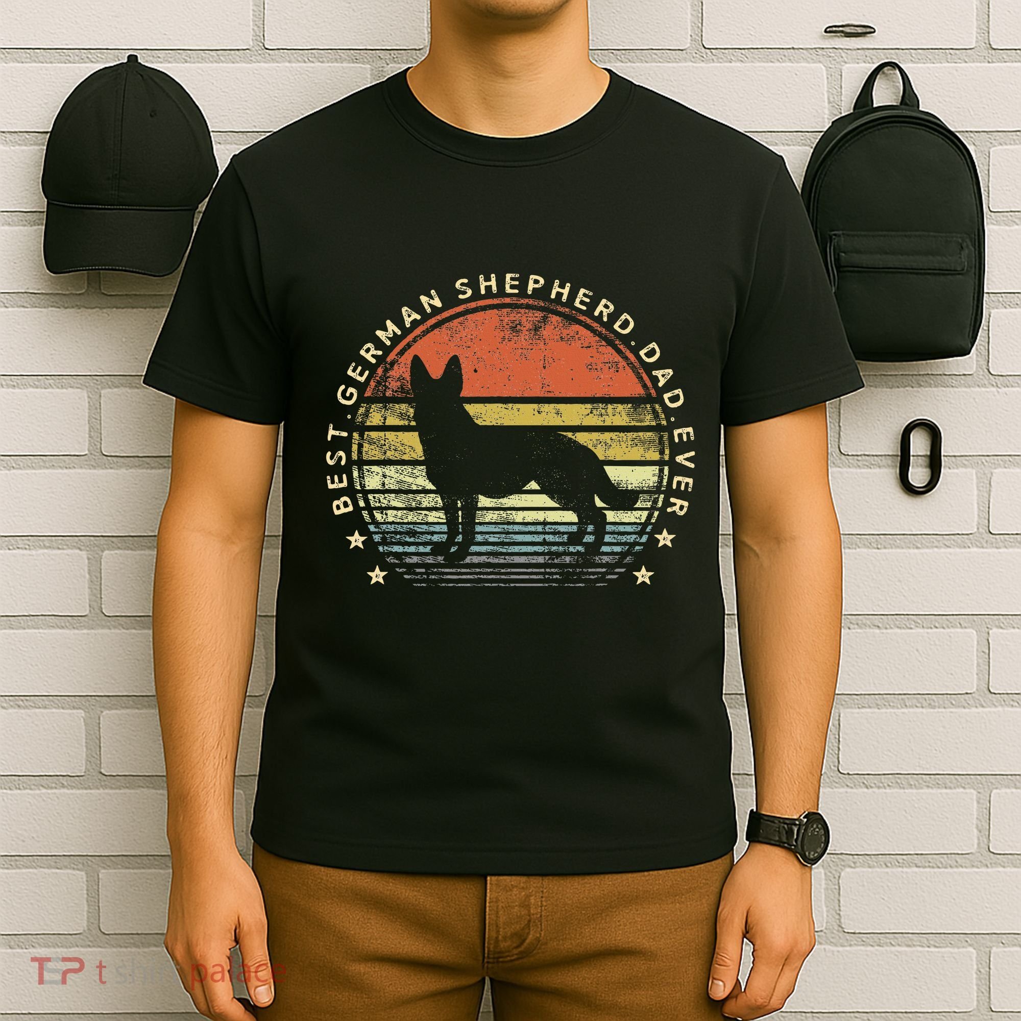 Best German Shepherd Dad Ever Daddy Gifts Dog Lover Owner T-Shirt
