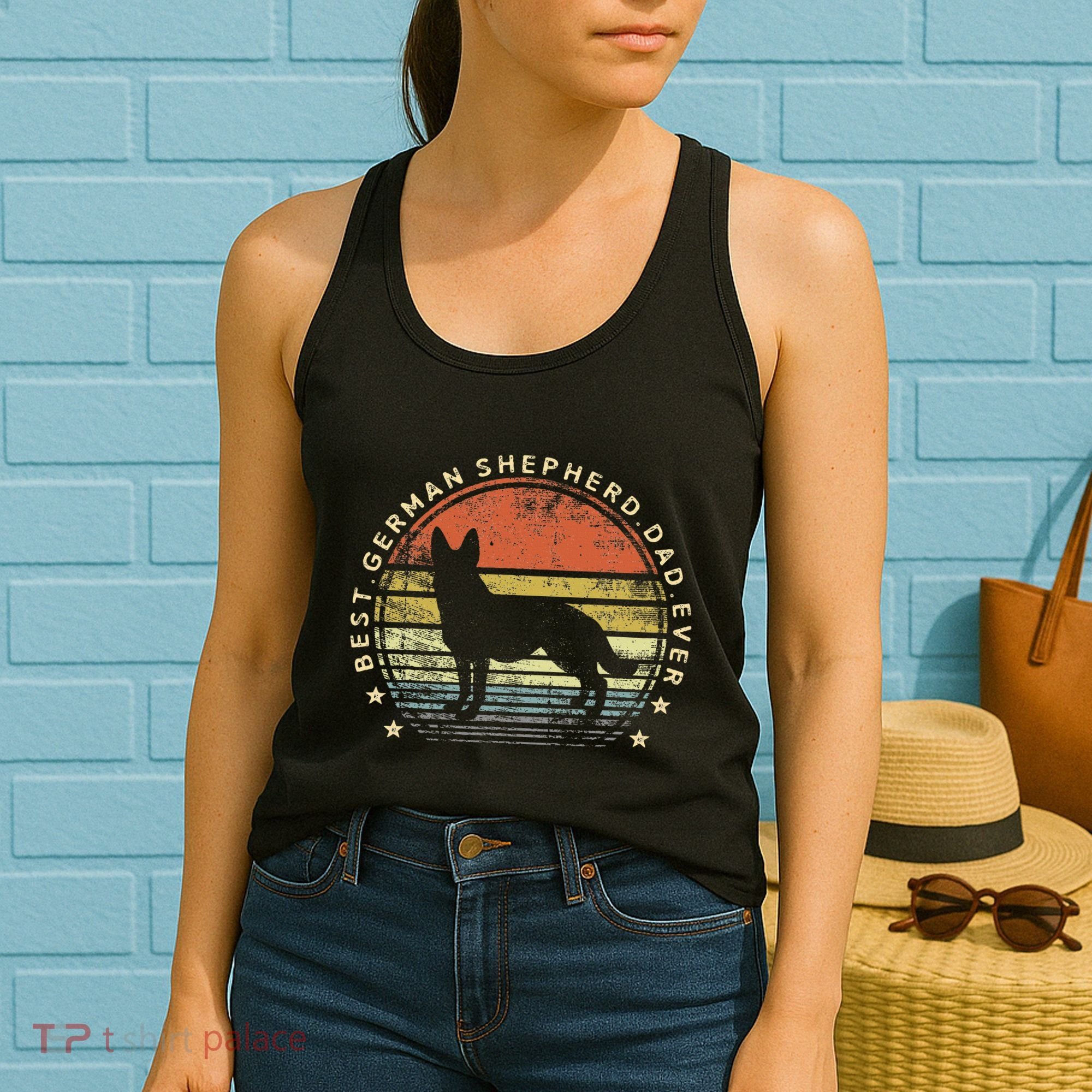 Best German Shepherd Dad Ever Daddy Gifts Dog Lover Owner Women's Tank Top