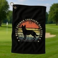 Best German Shepherd Dad Ever Daddy Gifts Dog Lover Owner Golf Towel thumb 1