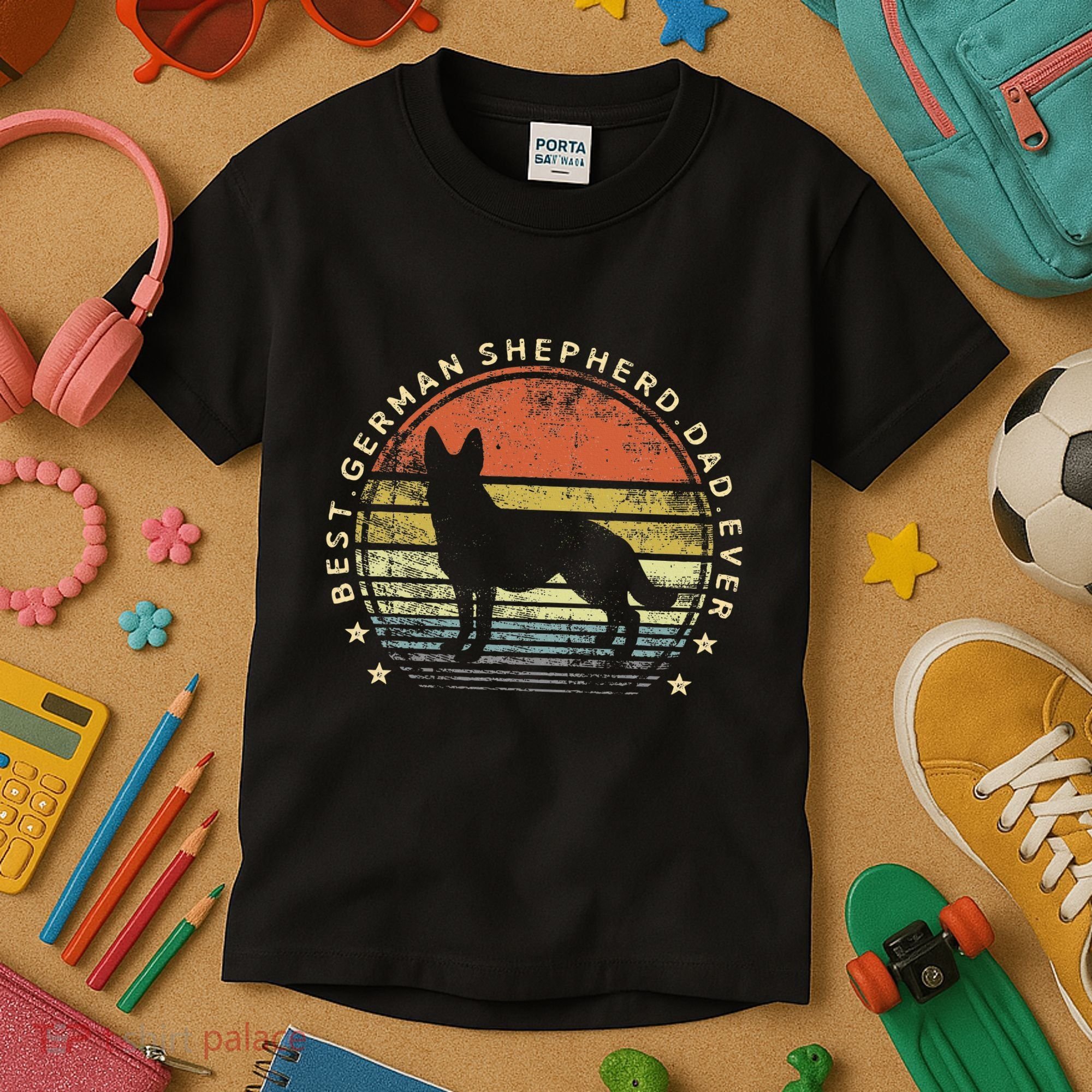 Best German Shepherd Dad Ever Daddy Gifts Dog Lover Owner Kids T-Shirt