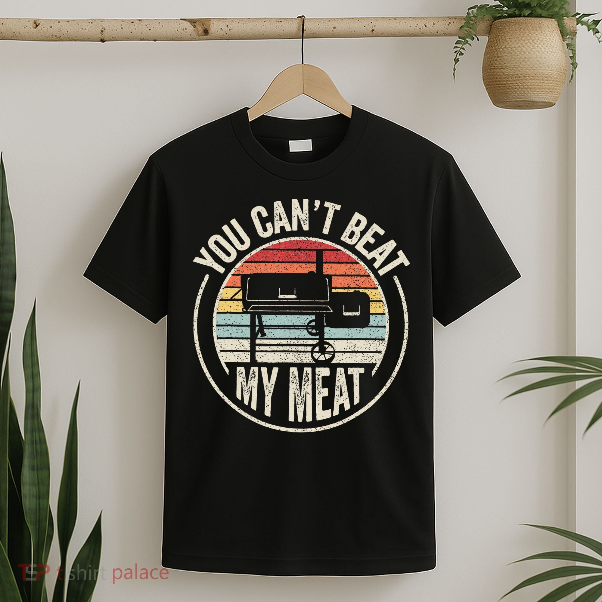 BBQ Grilling Smoking Retro Vintage You Cant Beat My Meat T-Shirt