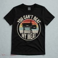 BBQ Grilling Smoking Retro Vintage You Cant Beat My Meat T-Shirt thumb 5