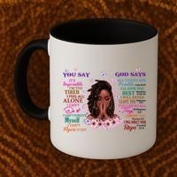 Black God Says I Am Afro African American Gift Coffee Mug thumb 2