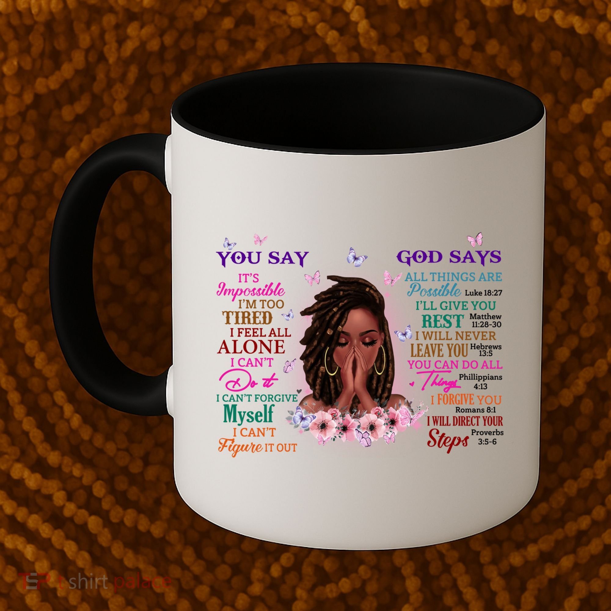Black God Says I Am Afro African American Gift Coffee Mug