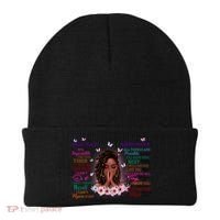 Black God Says I Am Afro African American Gift Beanie thumb 0
