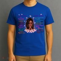 Black God Says I Am Afro African American Gift T-Shirt thumb 3