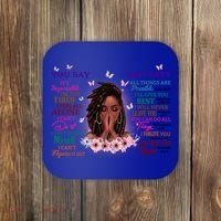 Black God Says I Am Afro African American Gift Coaster thumb 0