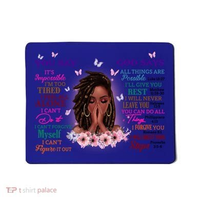 Black God Says I Am Afro African American Gift Mousepad
