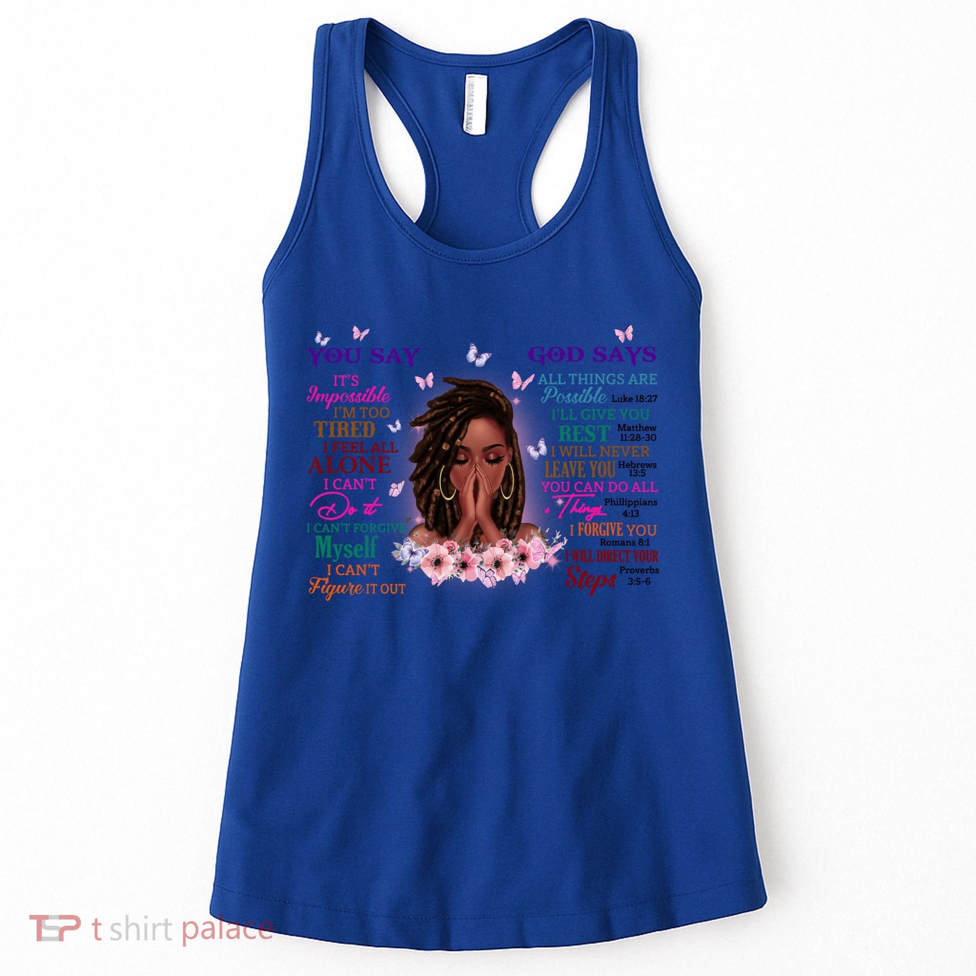 Black God Says I Am Afro African American Gift Women's Tank Top