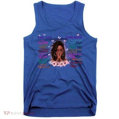 Black God Says I Am Afro African American Gift Tank Top