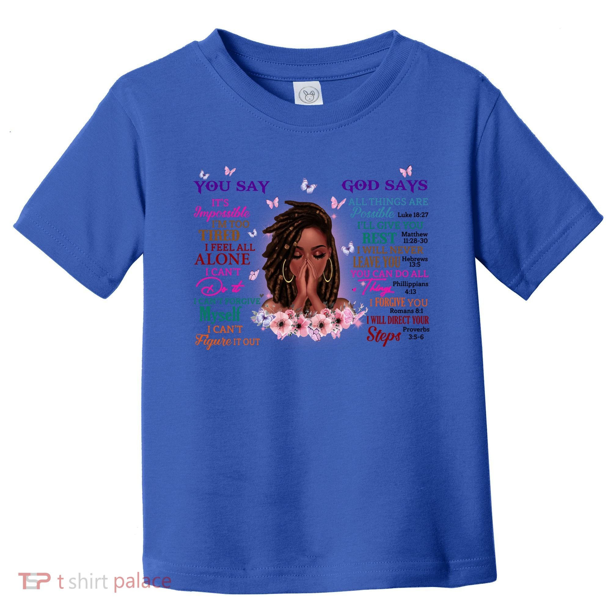 Black God Says I Am Afro African American Gift Toddler T-Shirt