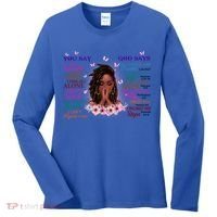 Black God Says I Am Afro African American Gift Women's Long Sleeve Shirt thumb 0