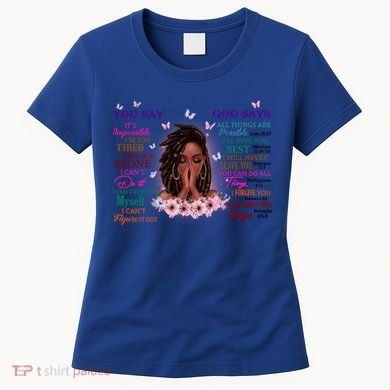 Black God Says I Am Afro African American Gift Women's T-Shirt
