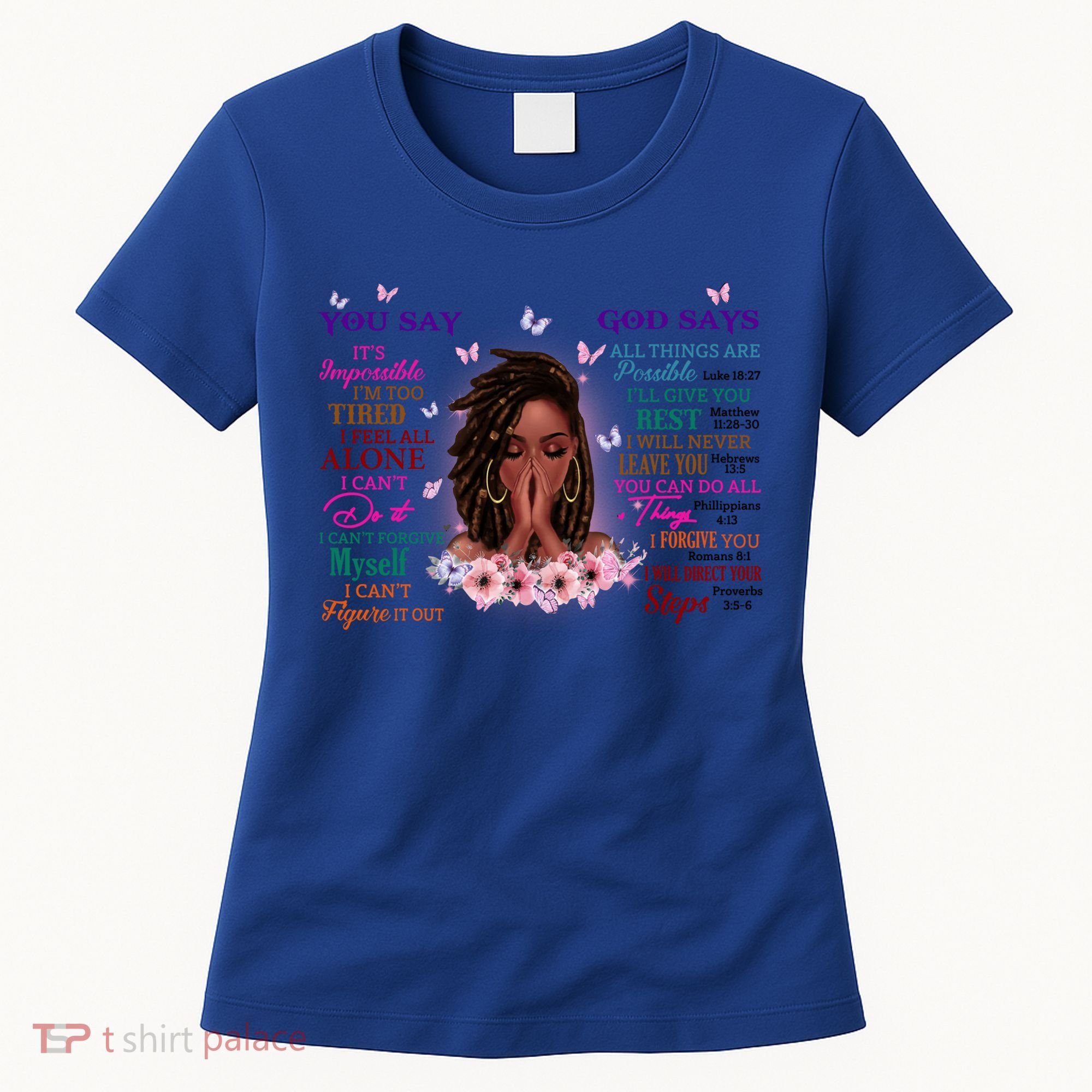 Black God Says I Am Afro African American Gift Women's T-Shirt