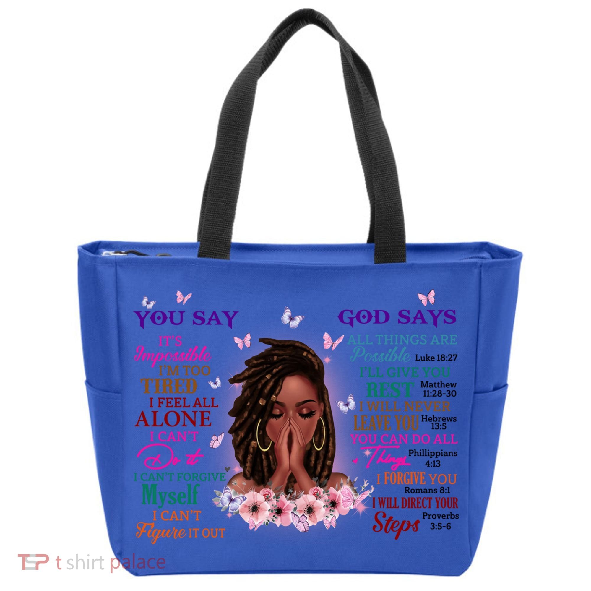 Black God Says I Am Afro African American Gift Tote Bag