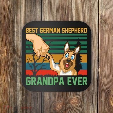 Best German Shepherd Grandpa Ever Coaster