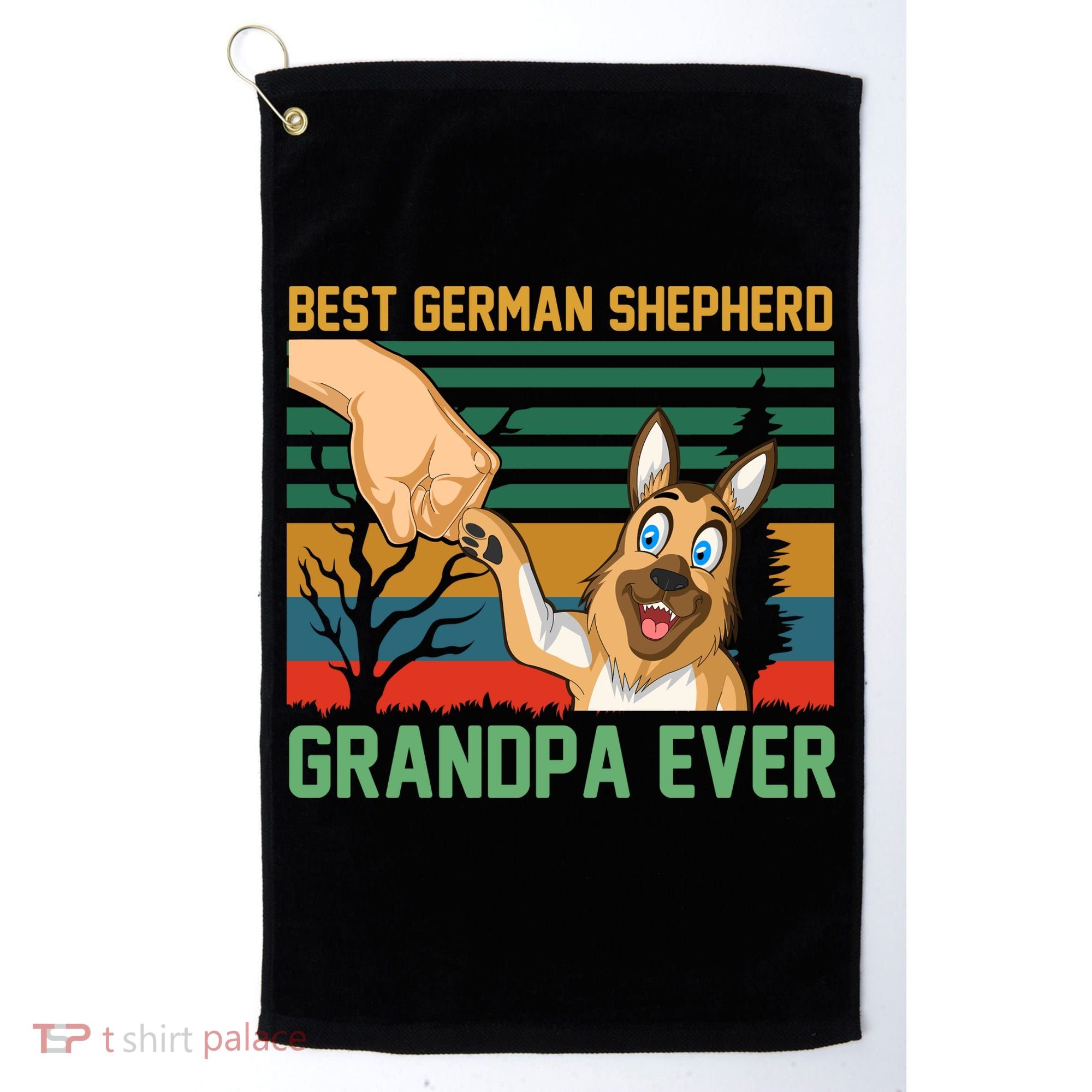 Best German Shepherd Grandpa Ever Golf Towel