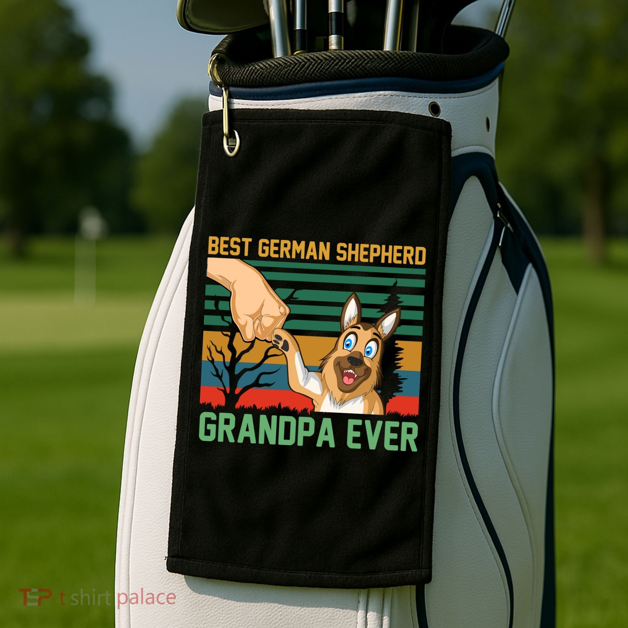 Best German Shepherd Grandpa Ever Golf Towel