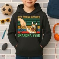 Best German Shepherd Grandpa Ever Kids Hoodie thumb 2