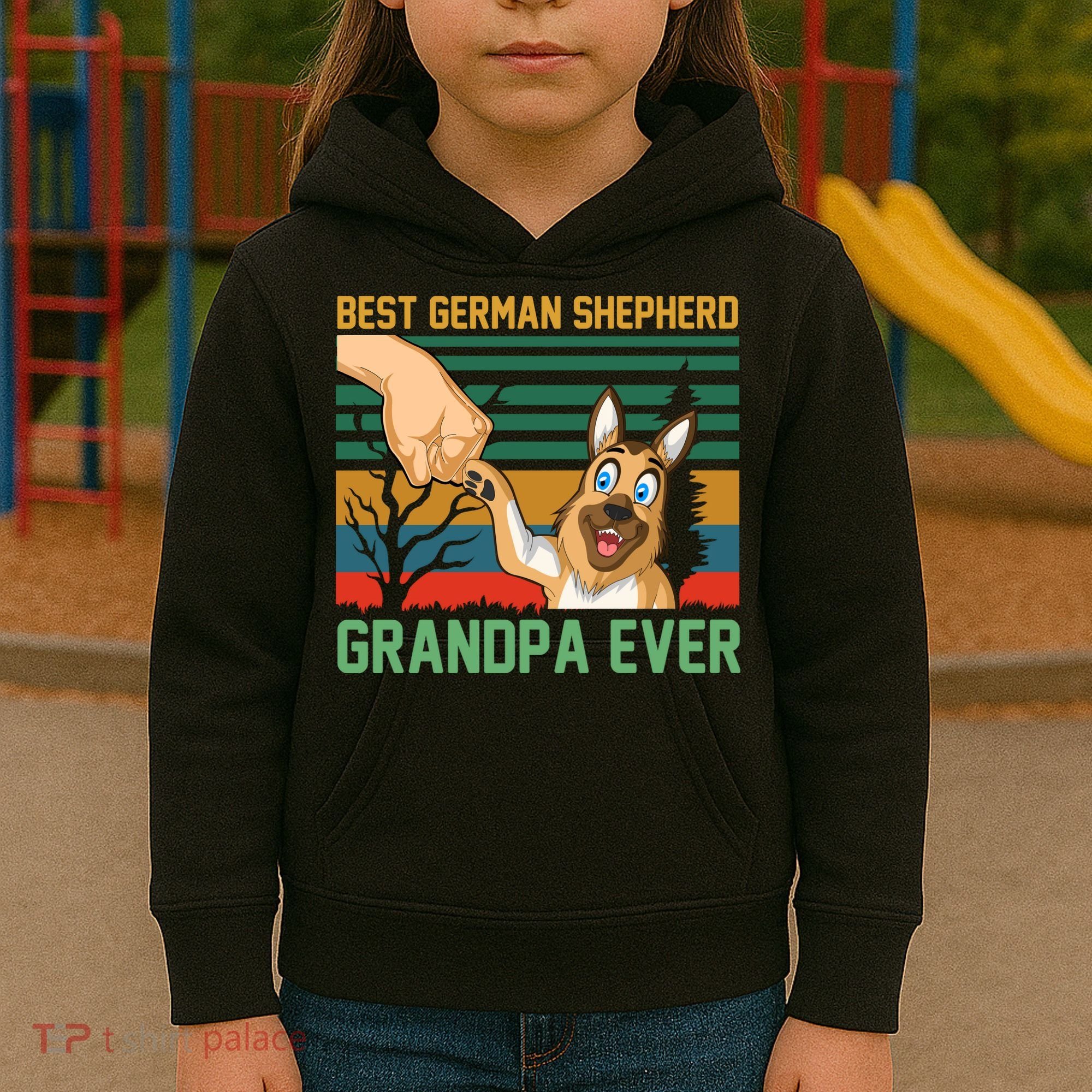 Best German Shepherd Grandpa Ever Kids Hoodie