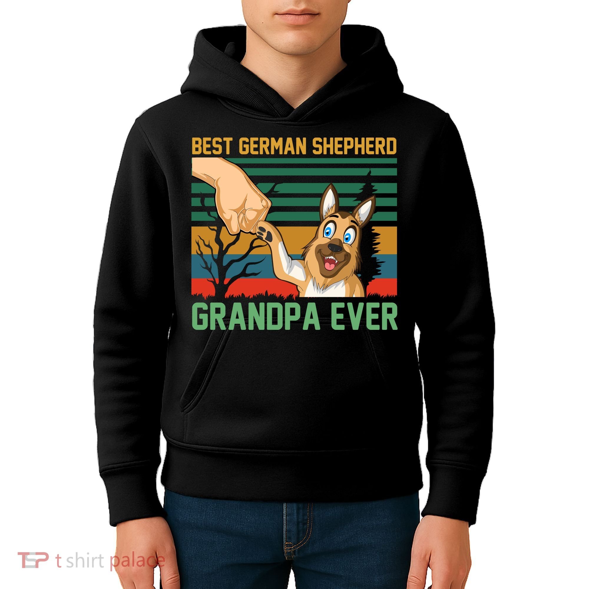 Best German Shepherd Grandpa Ever Kids Hoodie