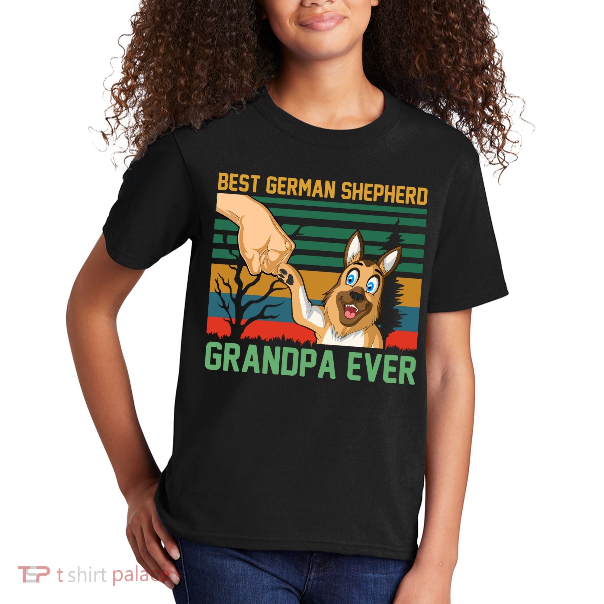 Best German Shepherd Grandpa Ever Kids T-Shirt