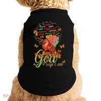 Black  God Says I Am Black Melanin History Month Pride Doggie Tank thumb 0