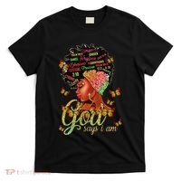 Black  God Says I Am Black Melanin History Month Pride T-Shirt thumb 0