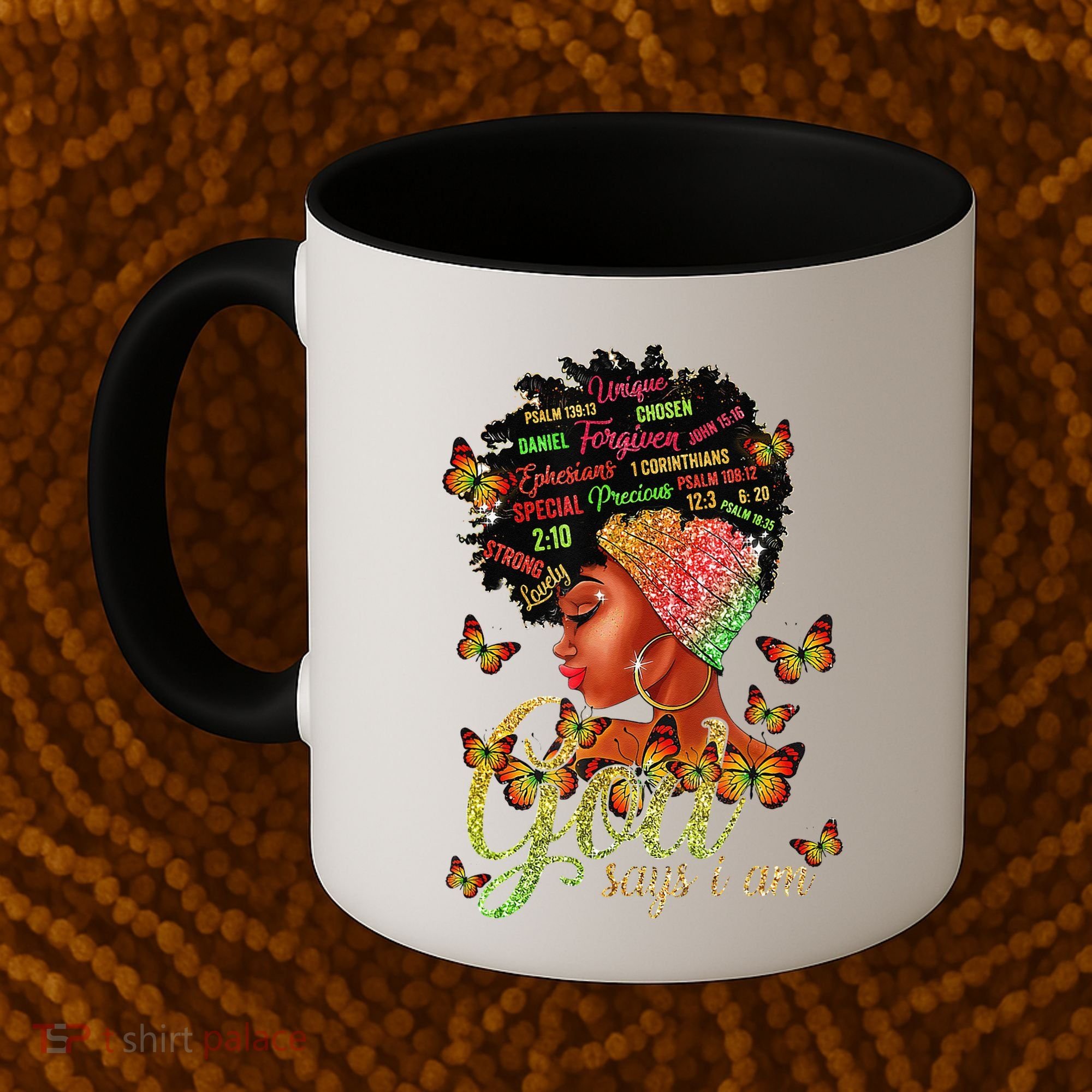 Black  God Says I Am Black Melanin History Month Pride Coffee Mug