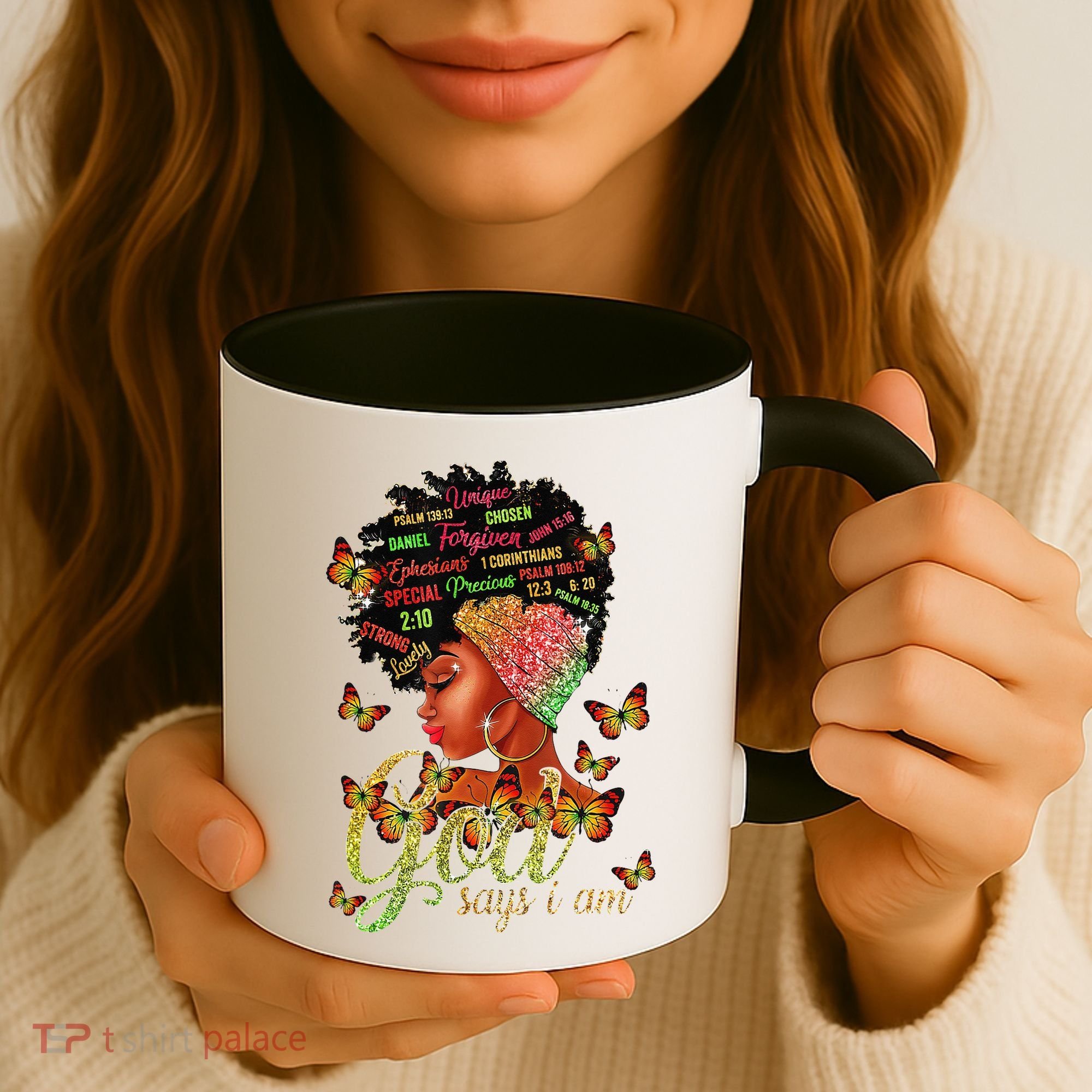 Black  God Says I Am Black Melanin History Month Pride Coffee Mug