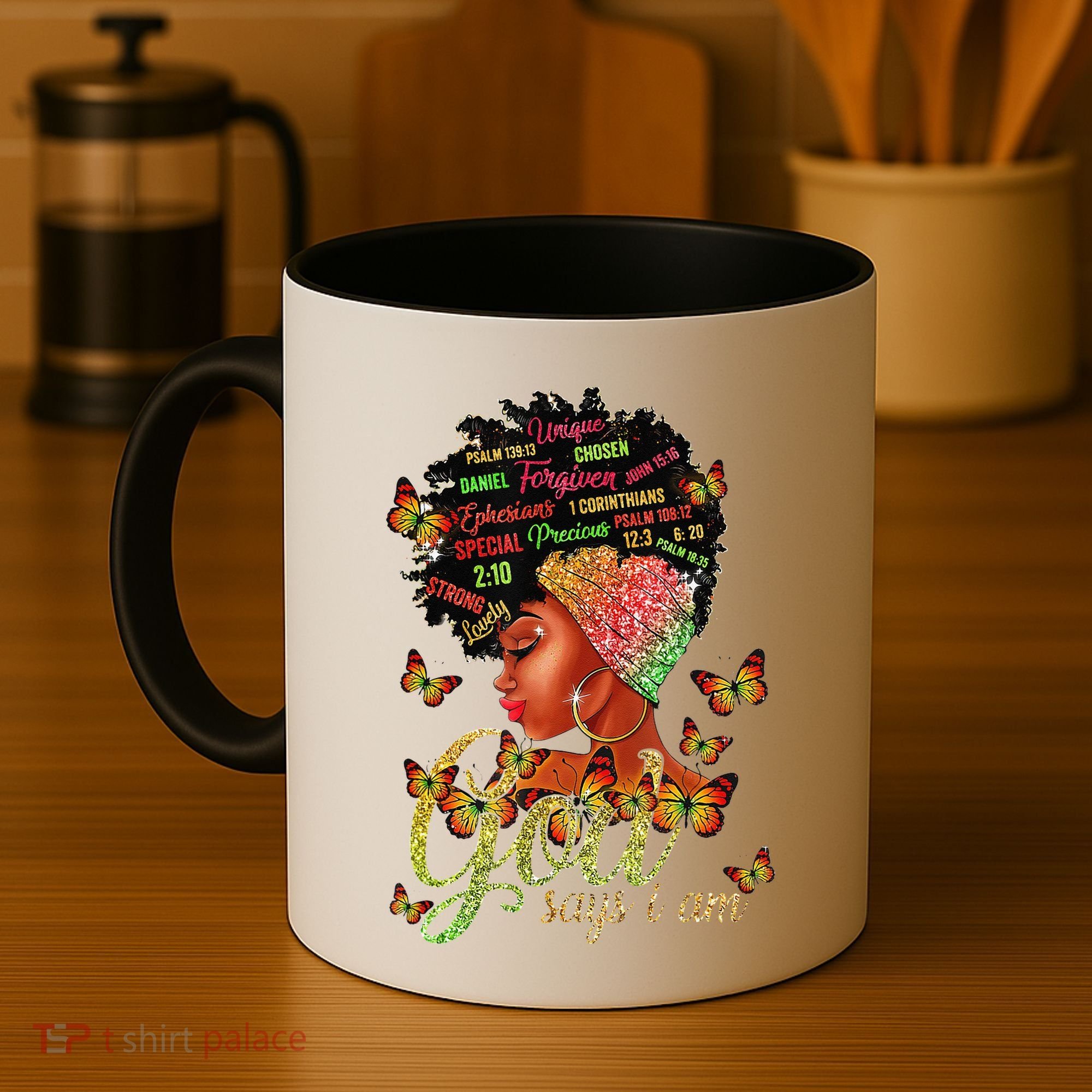 Black  God Says I Am Black Melanin History Month Pride Coffee Mug