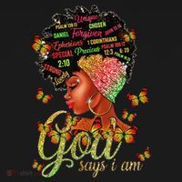 Black  God Says I Am Black Melanin History Month Pride Mousepad thumb 1