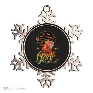 Black  God Says I Am Black Melanin History Month Pride Ornament