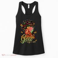 Black  God Says I Am Black Melanin History Month Pride Women's Tank Top thumb 0
