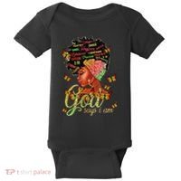 Black  God Says I Am Black Melanin History Month Pride Baby Bodysuit thumb 0