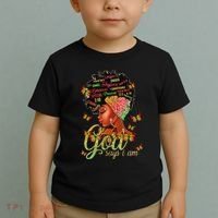 Black  God Says I Am Black Melanin History Month Pride Toddler T-Shirt thumb 2