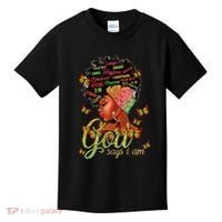 Black  God Says I Am Black Melanin History Month Pride Kids T-Shirt thumb 0