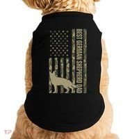 Best German Shepherd Dog Dad Camouflage American Flag Doggie Tank thumb 0