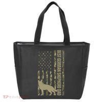 Best German Shepherd Dog Dad Camouflage American Flag Tote Bag thumb 0