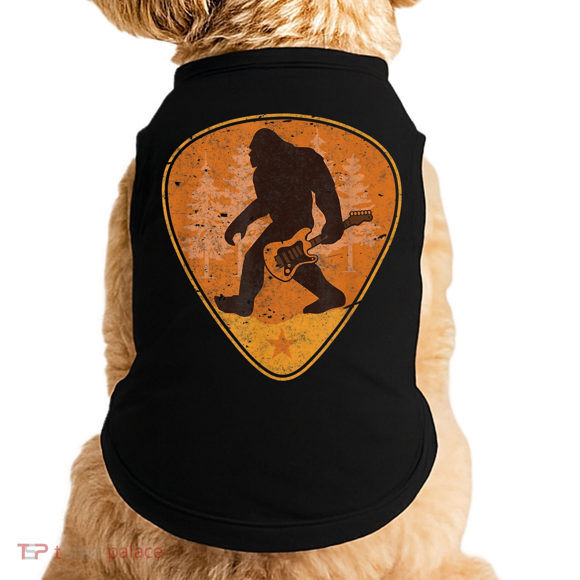 Bigfoot Guitar Sasquatch Yeti Guitarist Music Men Doggie Tank
