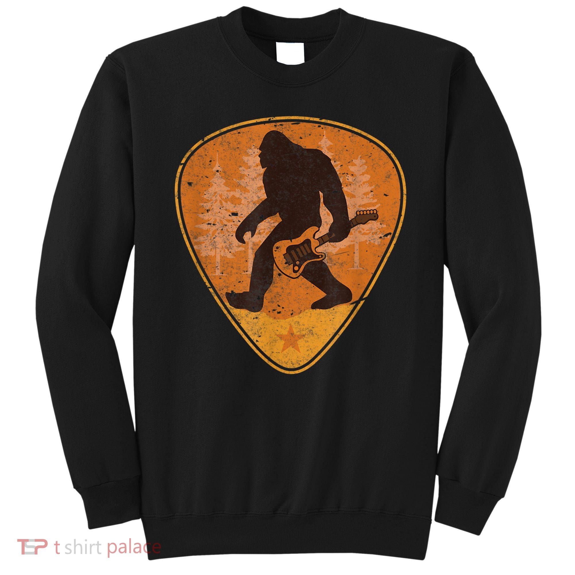Bigfoot Guitar Sasquatch Yeti Guitarist Music Men Sweatshirt