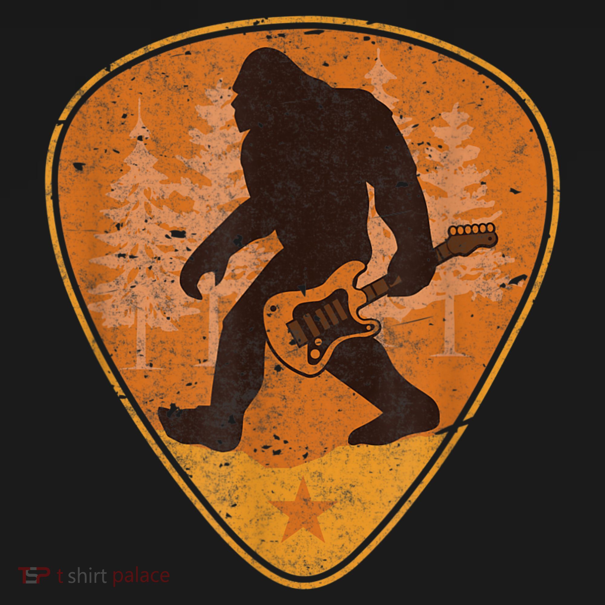 Bigfoot Guitar Sasquatch Yeti Guitarist Music Men Women's Tank Top